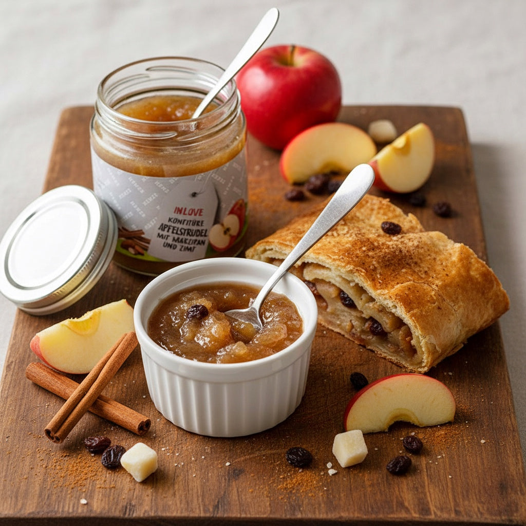 IN LOVE Apfelstrudel Konfitüre mit Marzipan und Vanille