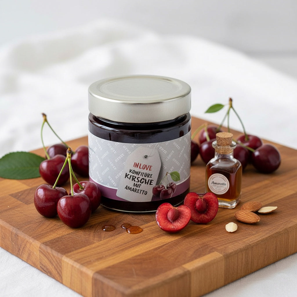 IN LOVE Kirsch Konfitüre mit Amaretto