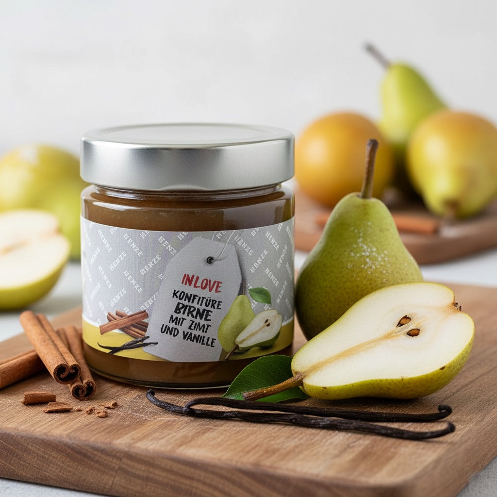 IN LOVE Birnen Konfitüre mit Zimt und Vanille